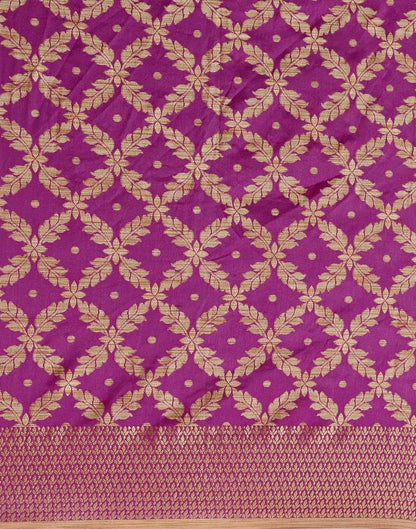 Purple Coloured Banarasi Cotton Silk Saree | Sudathi