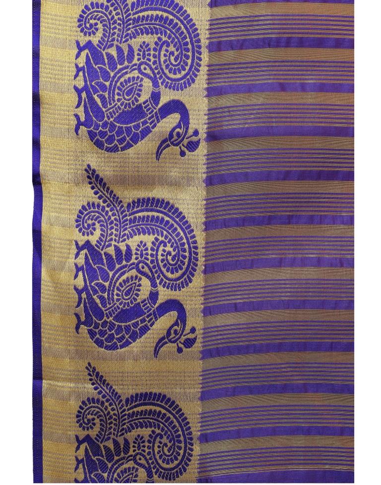 Rani Coloured Poly Cotton Jacquard Partywear saree | Sudathi