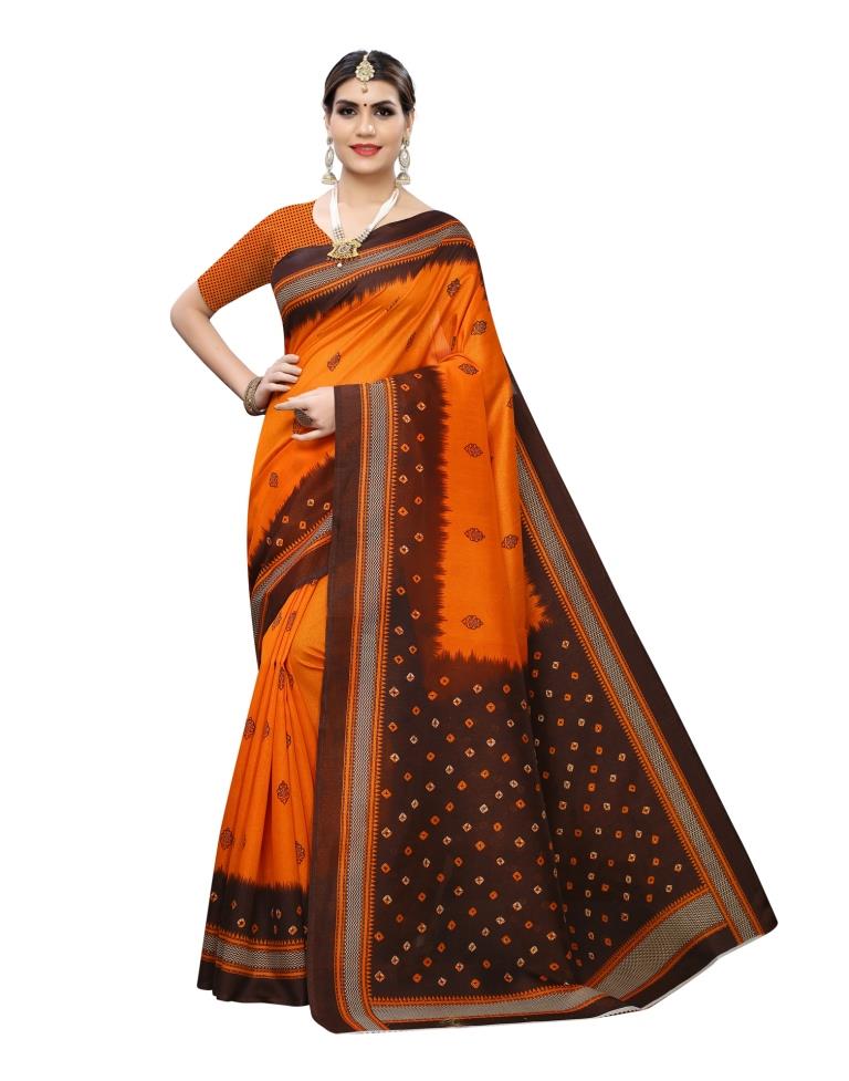 Orange Silk Saree | Sudathi