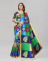 Multicoloured Printed Silk Saree | Sudathi