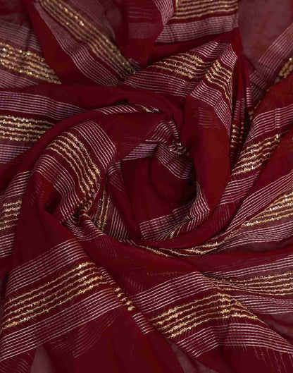 Ready To Wear Maroon Georgette Printed Saree