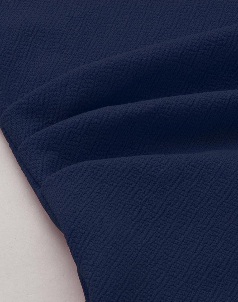 Sleek Navy Blue Coloured Knitted Lycra Bodycon | Sudathi
