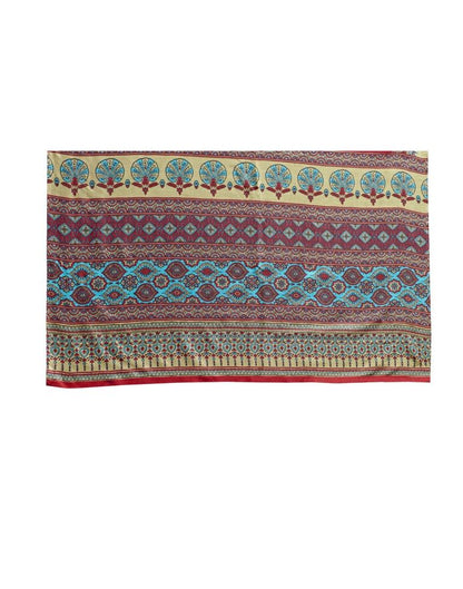 Blue Coloured Poly Silk Printed Casual saree | Sudathi