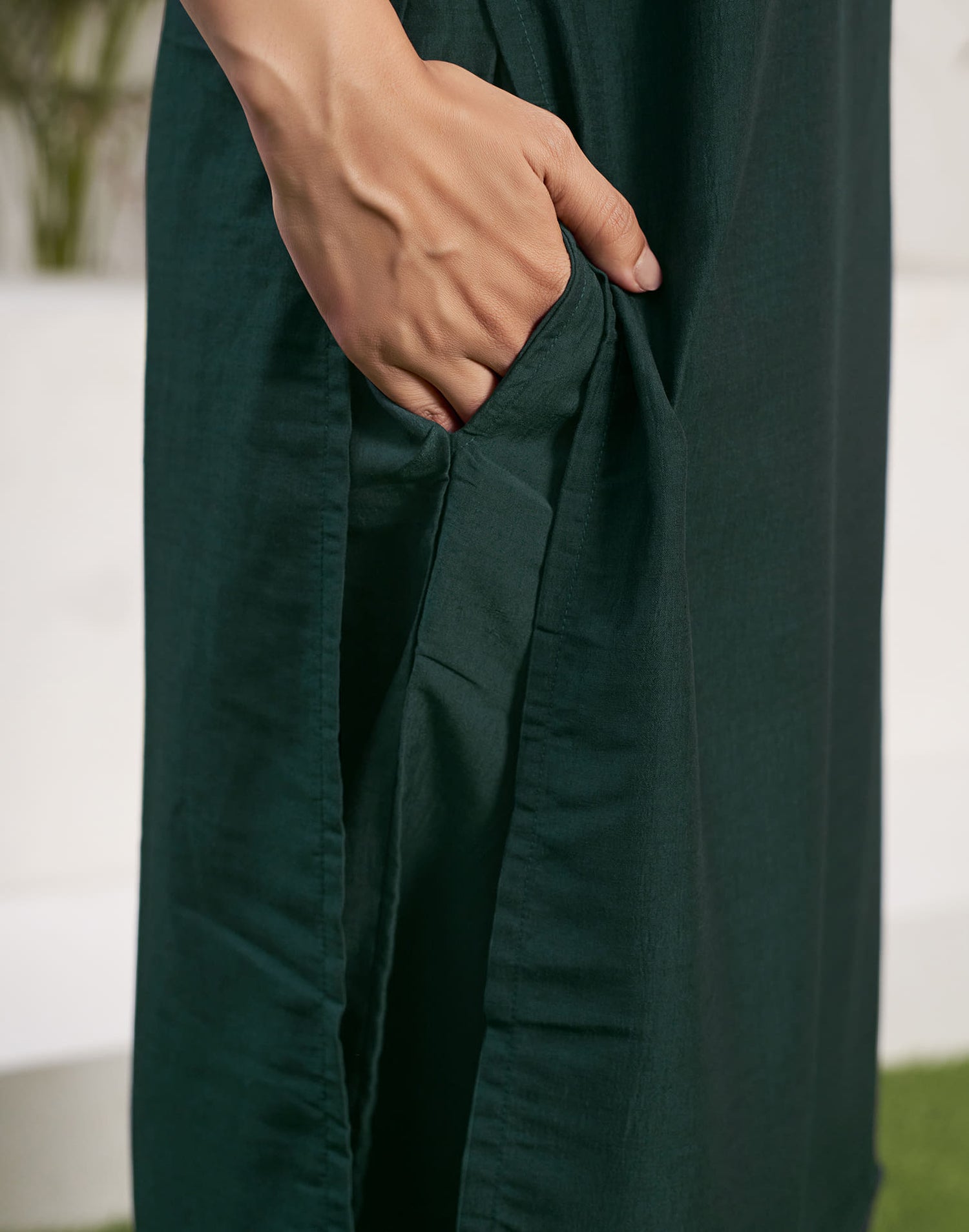 Dark Green Sequence Chinnon Straight Kurta With Pant And Dupatta