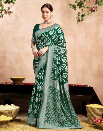 Green Silk Woven Saree