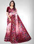 Rose Pink Coloured Poly Silk Printed Saree | Sudathi