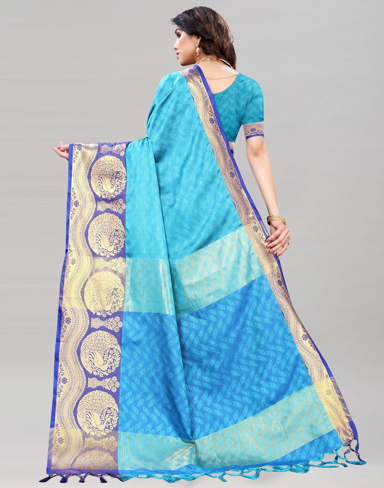 Turkish Blue Silk Saree | Sudathi