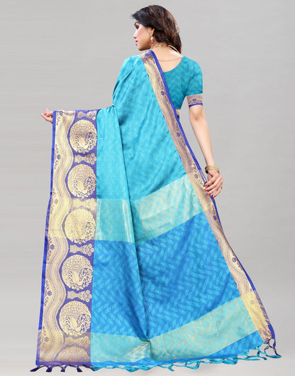 Turkish Blue Silk Saree | Sudathi