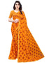 Orange Coloured Chiffon Printed Casual saree | Sudathi
