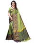 Pastel Green Cotton Silk Geometric Saree | Sudathi