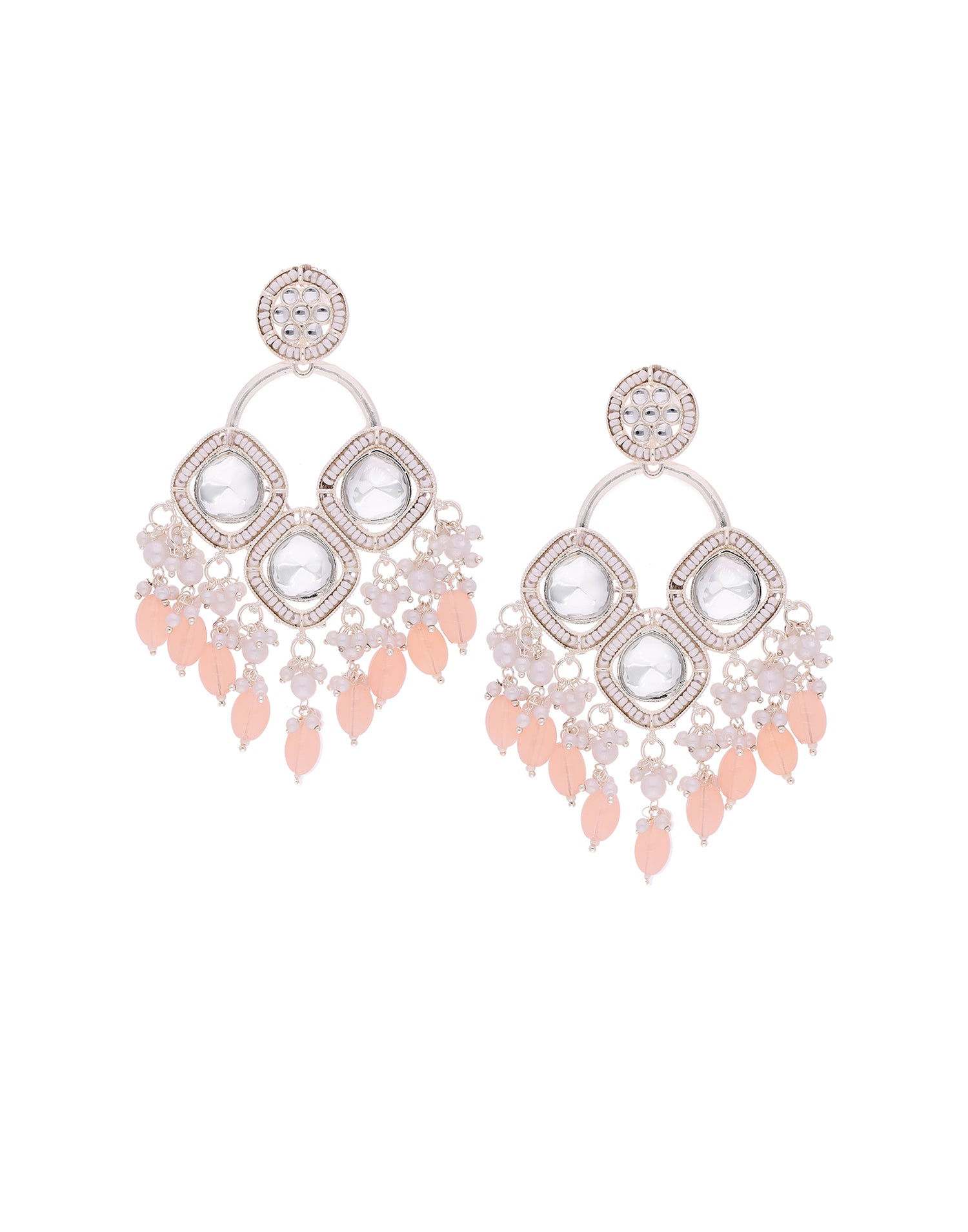 Peach Gold Polish Dangle Earring