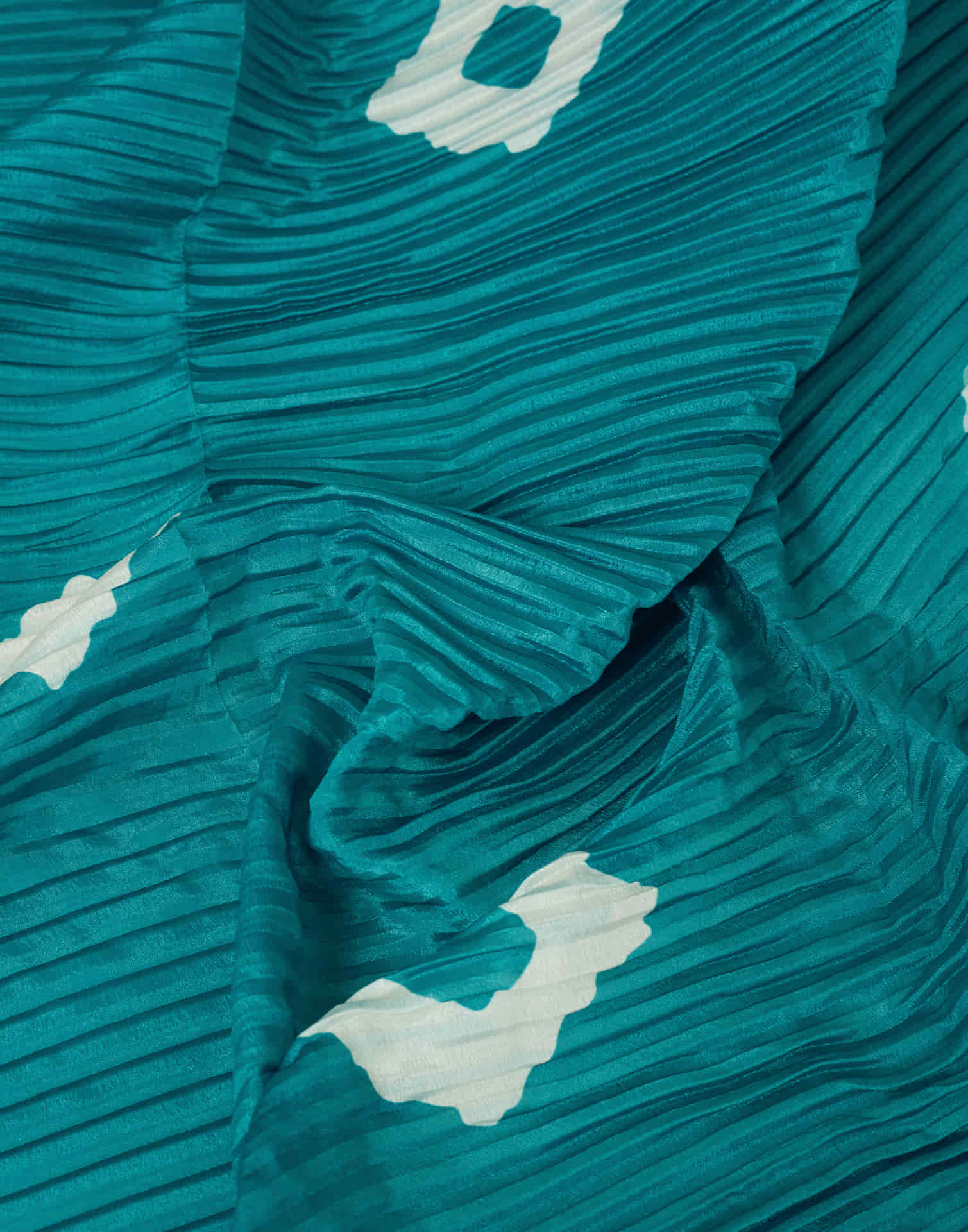 Ready To Wear Teal Green Printed Silk Saree