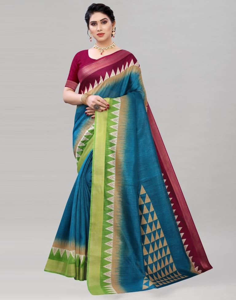 Rama Cotton Printed Saree | Sudathi