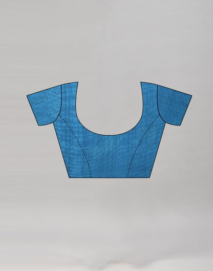 Fab Blue Printed Saree | Sudathi