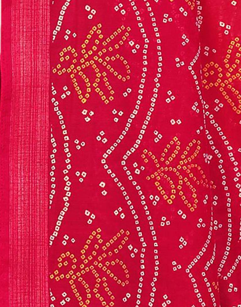 Pink Cotton Bandhani Saree | Sudathi