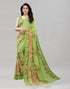 Stupendous Parrot Green Printed Saree | Sudathi