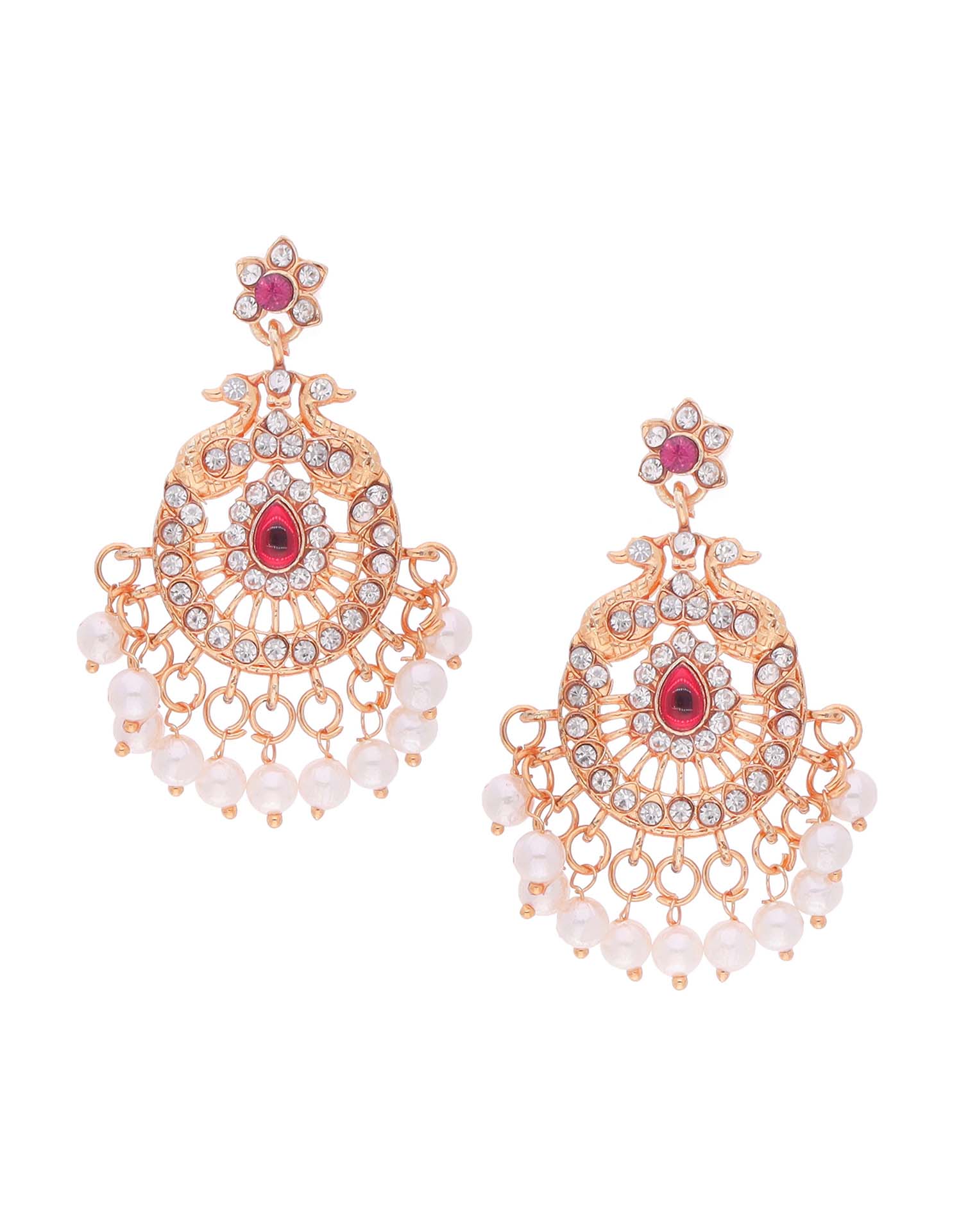 Pink Gold Polish Dangle Earring