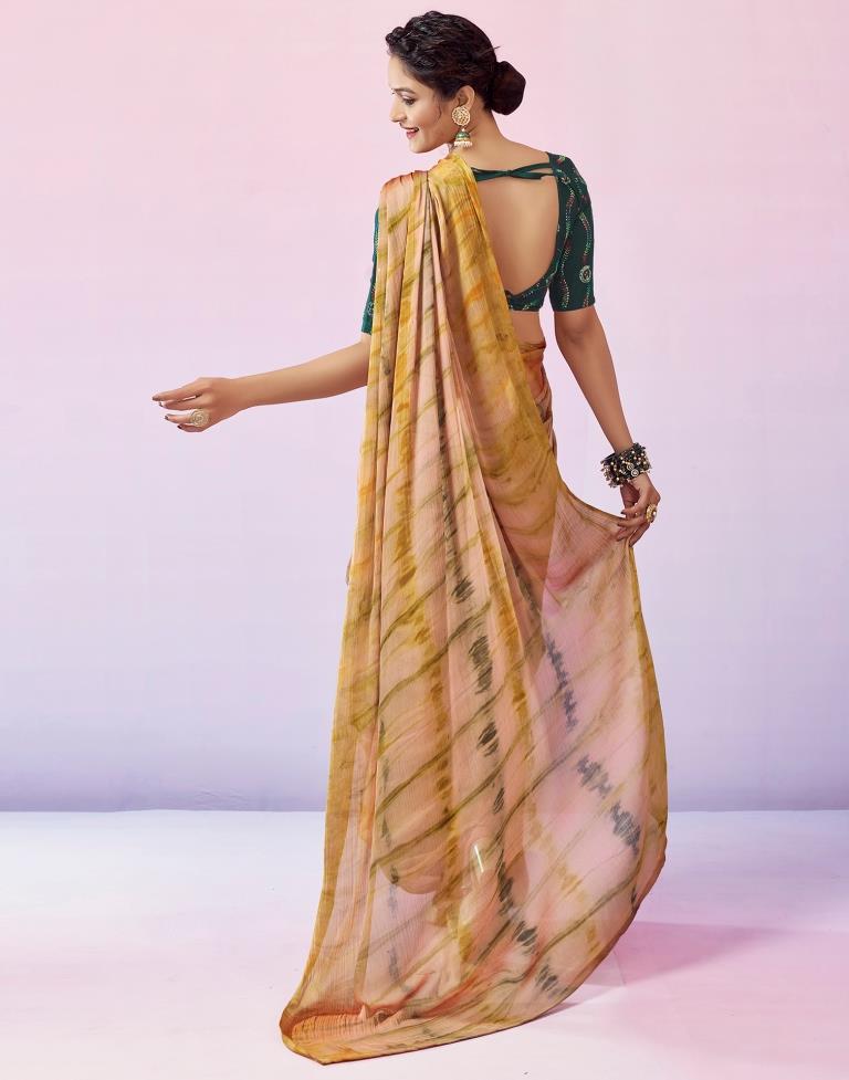 Ready to Wear Multicoloured Chiffon Printed Saree