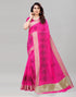 Pink Coloured Poly Cotton Embroidered Partywear saree | Sudathi