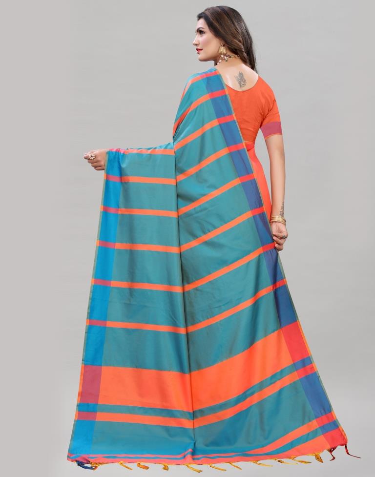 Orange Hand Woven Silk Saree | Sudathi