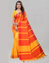 Orange Hand Woven Silk Saree | Sudathi