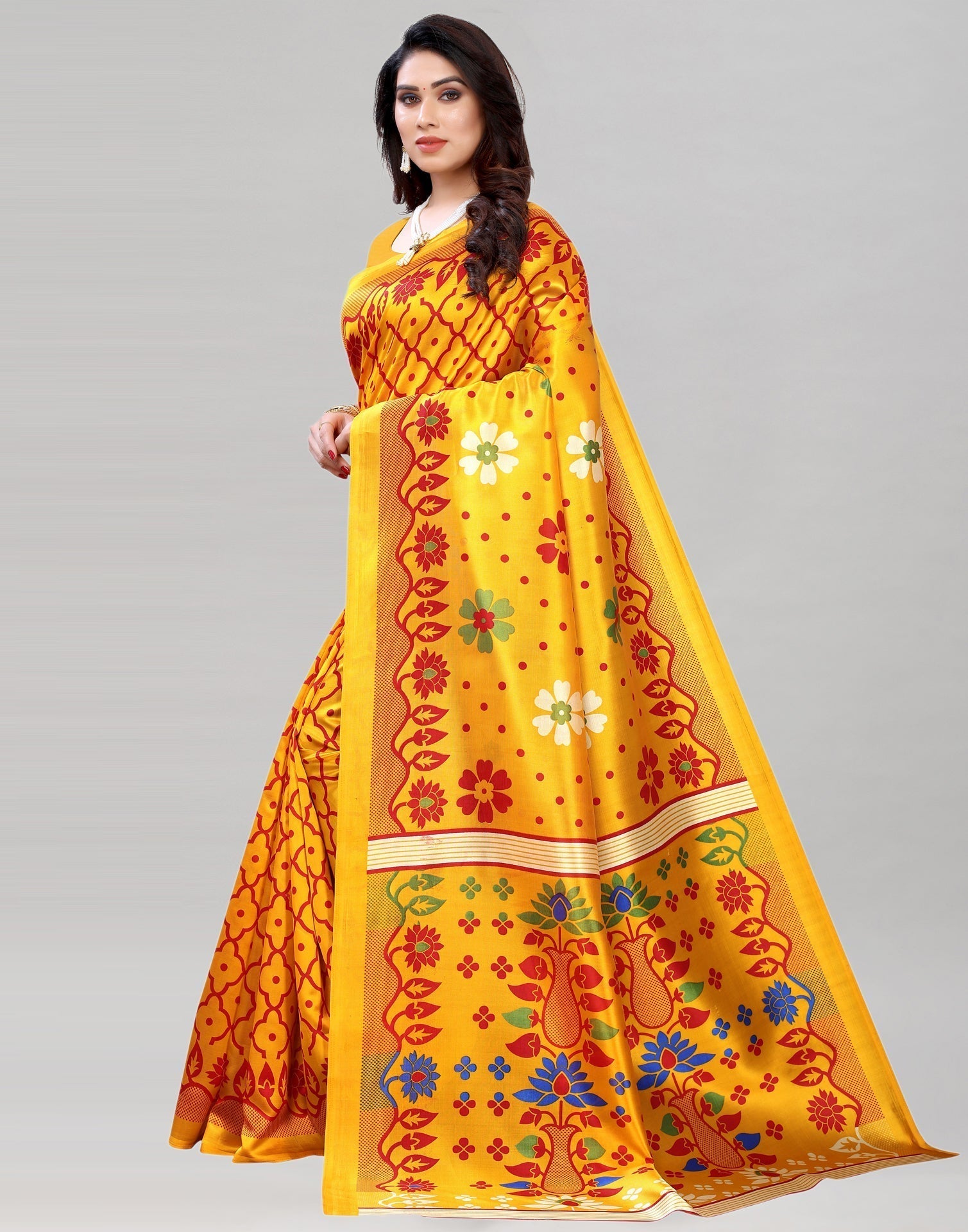 Mustard Yellow Silk Saree | Sudathi