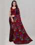 Maroon Coloured Georgette Floral Printed Casual saree | Sudathi