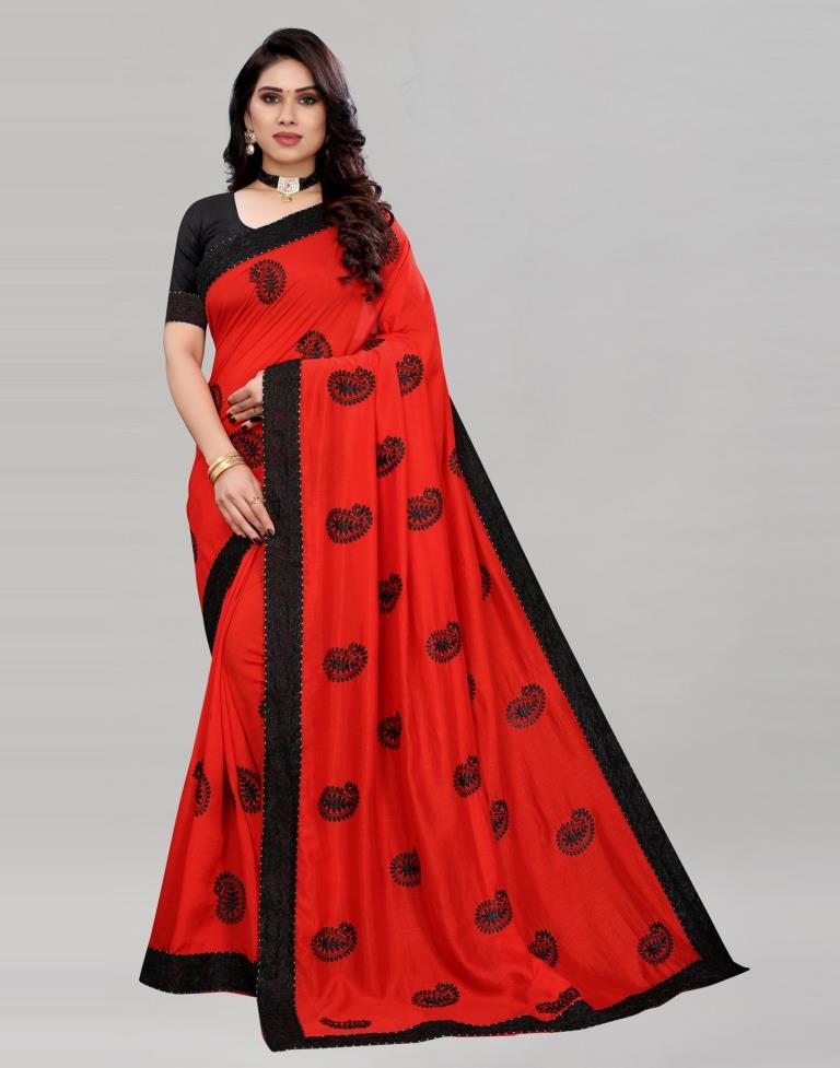Striking Red Silk Saree | Sudathi