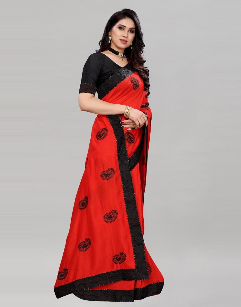 Striking Red Silk Saree | Sudathi