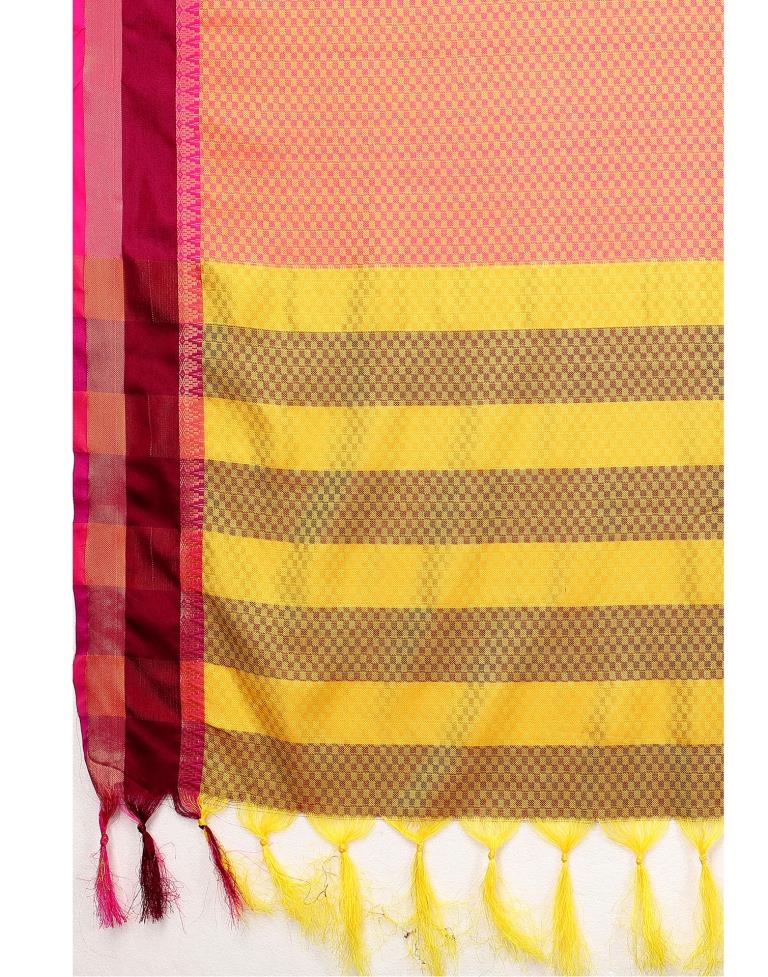 Orange Hand Weaving Cotton Saree | Sudathi