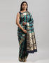 Rama Blue Coloured Poly Silk Banarasi Jacquard Partywear saree | Sudathi