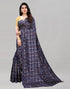 Navy Blue Coloured Dola Silk Printed Casual saree | Sudathi