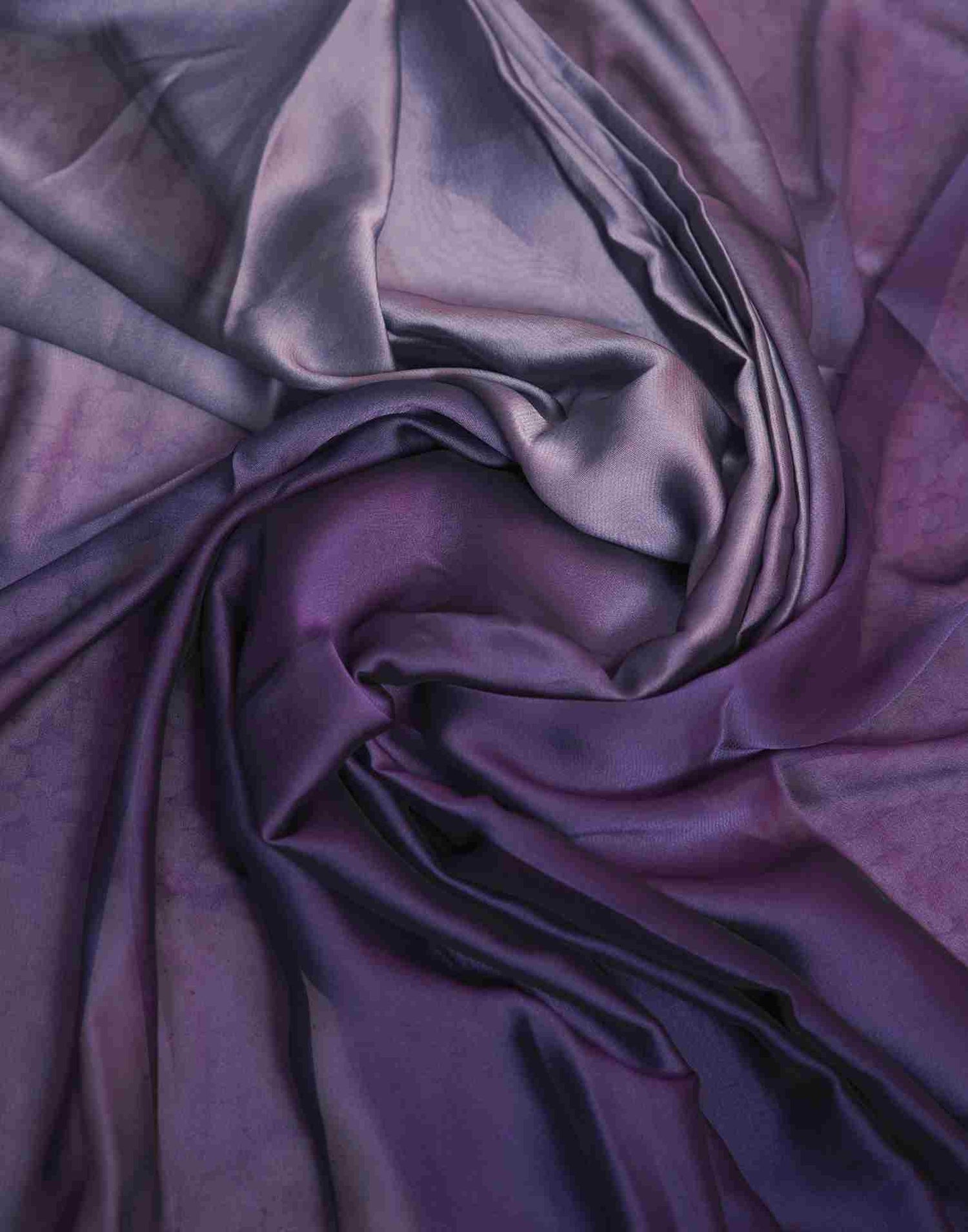 Ready To Wear Deep Purple Georgette Plain Saree