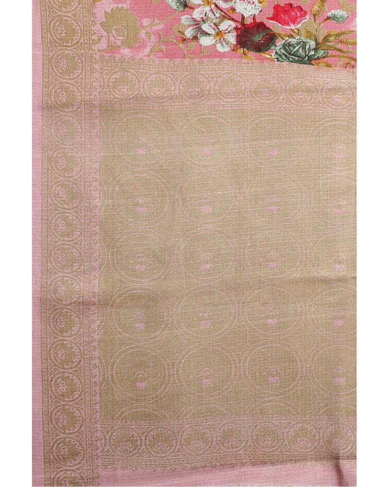 Rose Pink Khadi Silk Saree | Sudathi