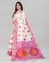 Off White Coloured Poly Cotton Printed Saree | Sudathi