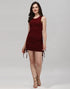 Maroon Coloured Knitted Lycra Dress | Sudathi