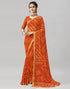 Orange Chiffon Bandhani Saree | Sudathi