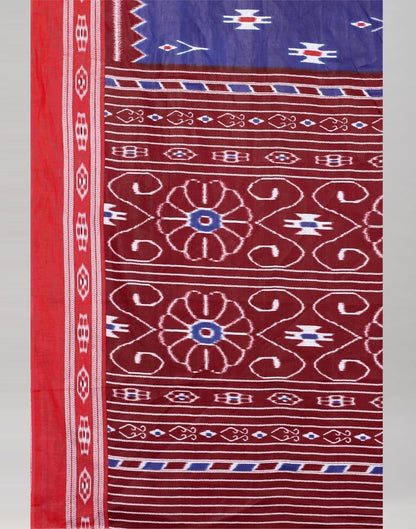 Royal Blue Coloured Cotton Printed Saree | Sudathi