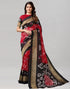 Maroon Coloured Poly Silk Bandhani Printed Saree | Sudathi