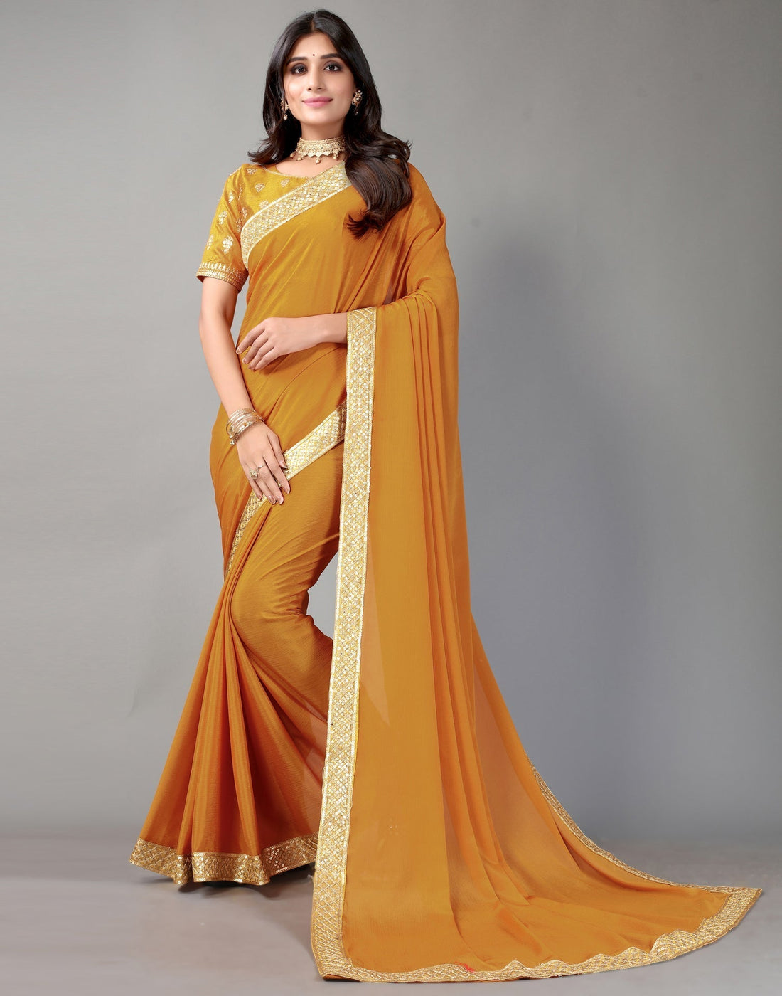 Mustard Yellow Silk Saree | Sudathi