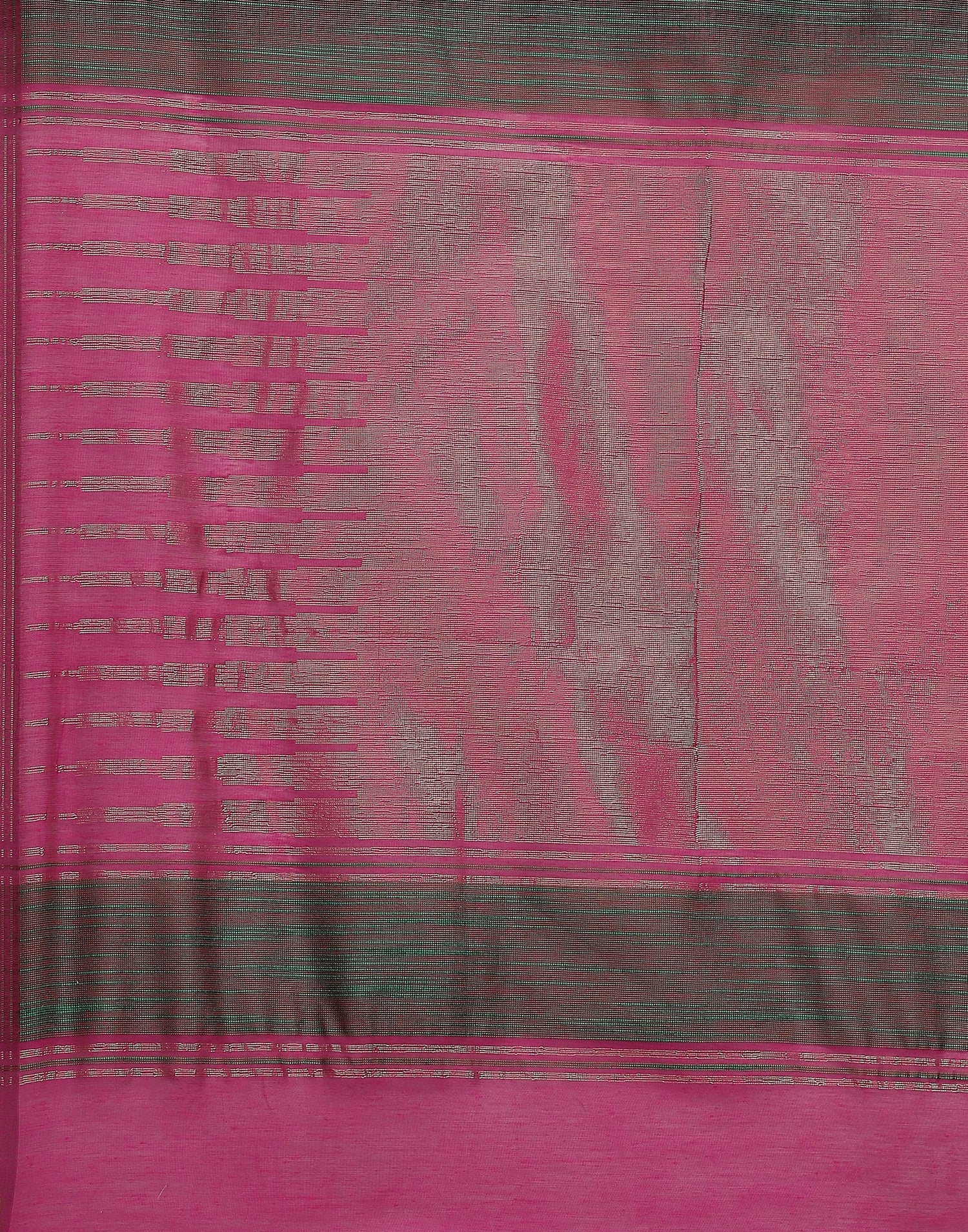 Black And Rani Pink Cotton Saree | Sudathi