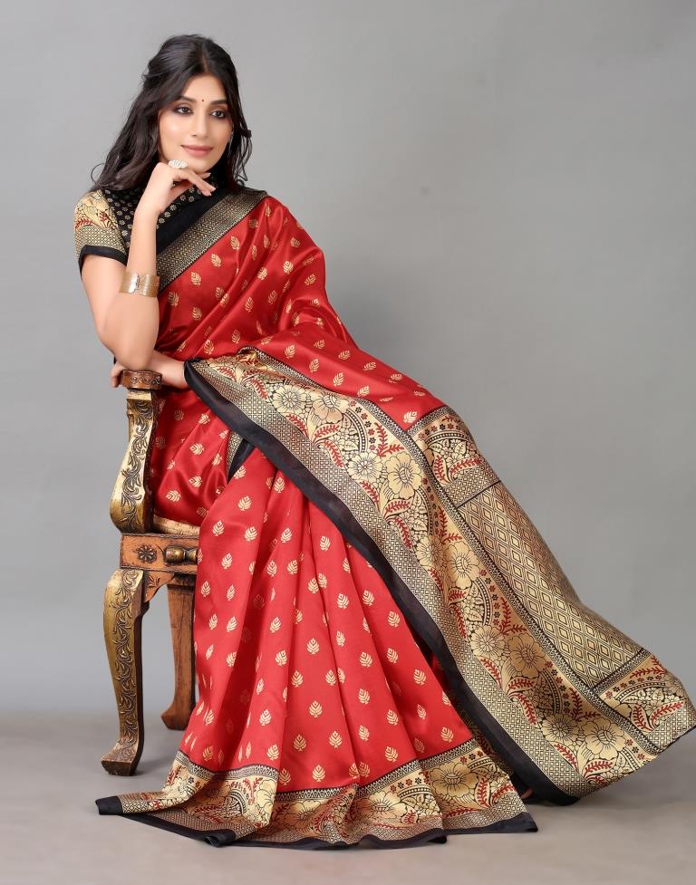 Handwoven Beige Silk Tissue Saree – Ikkat Door