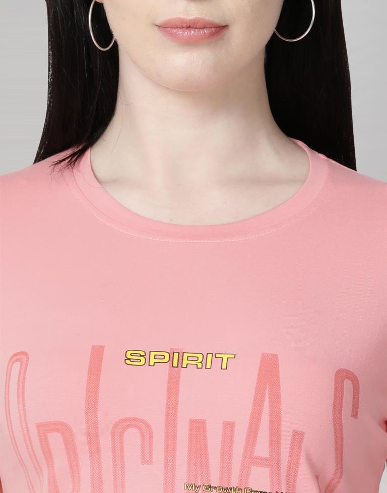 Pink Coloured Cotton Blend Printed Top | Sudathi