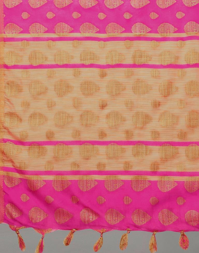 Hot Pink Banarasi Silk Saree | Sudathi