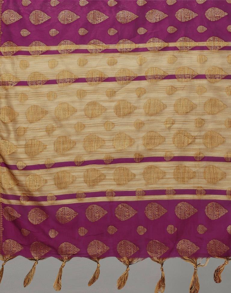 Purple Banarasi Silk Saree | Leemboodi