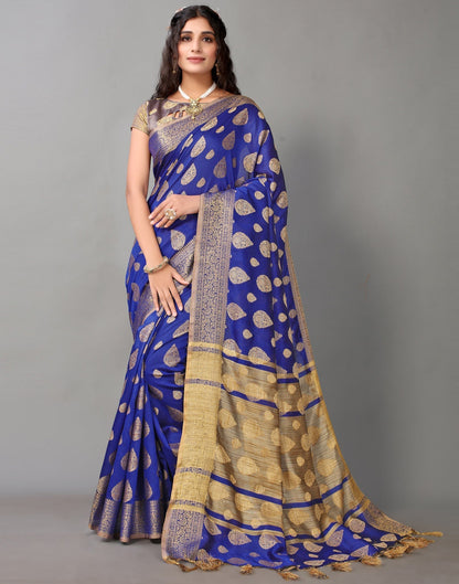 Royal Blue Banarasi Silk Saree | Sudathi
