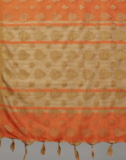 Orange Banarasi Silk Saree | Sudathi