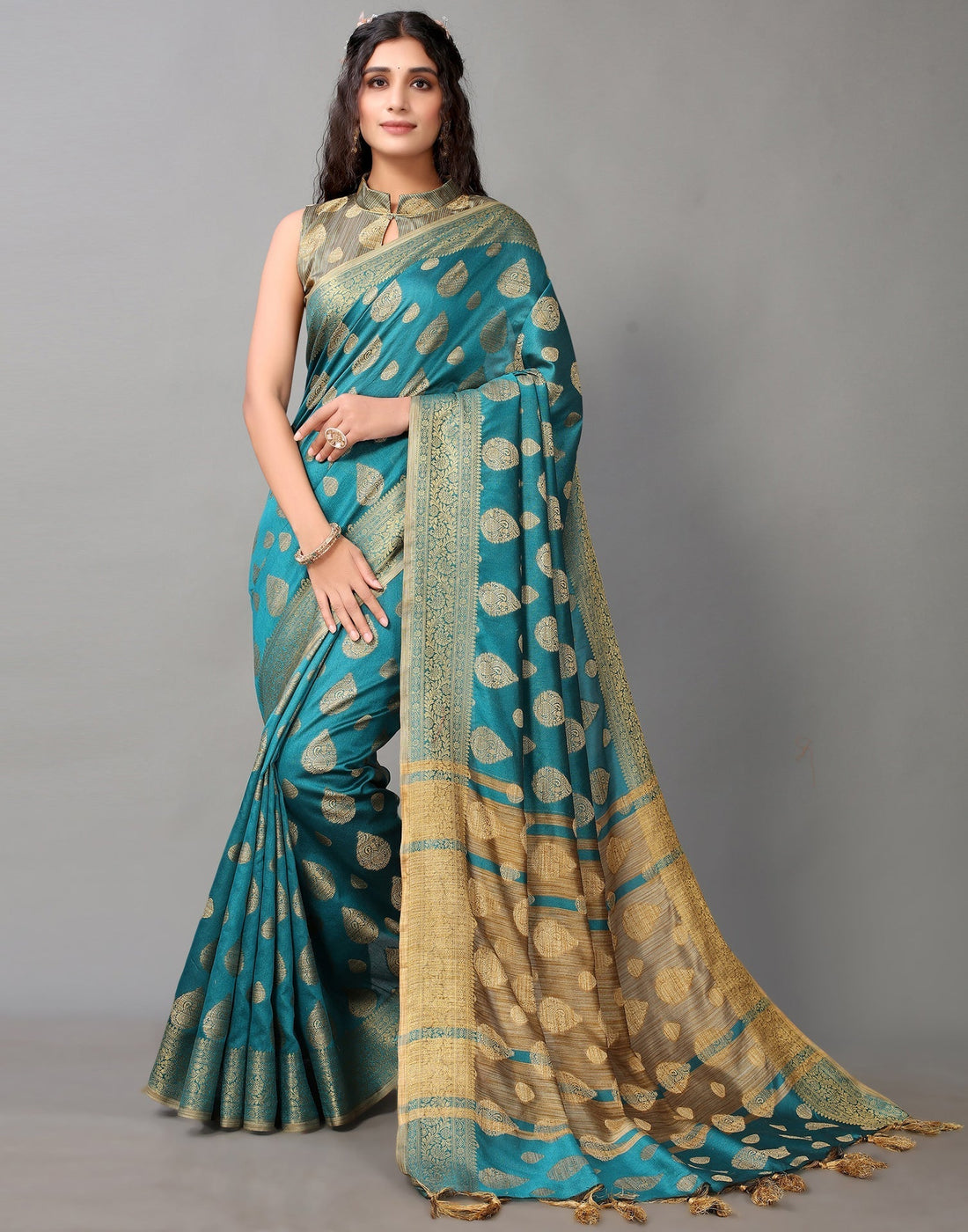 Rama Green Banarasi Silk Saree | Sudathi