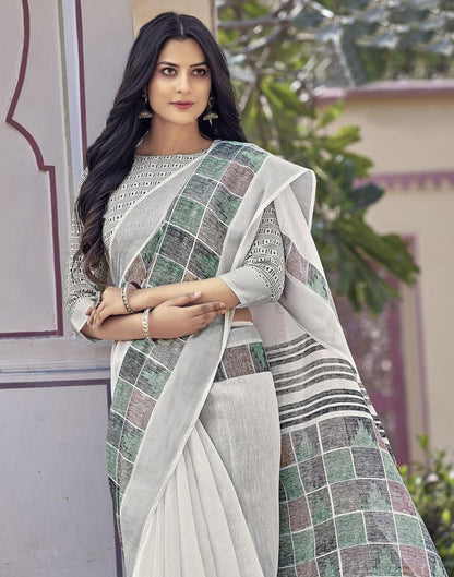 White Cotton Saree | Sudathi