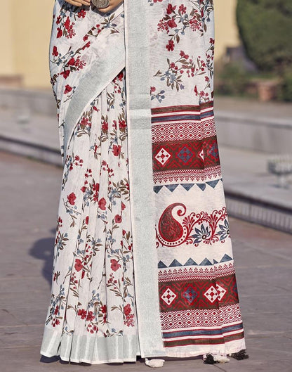 White Cotton Saree | Sudathi